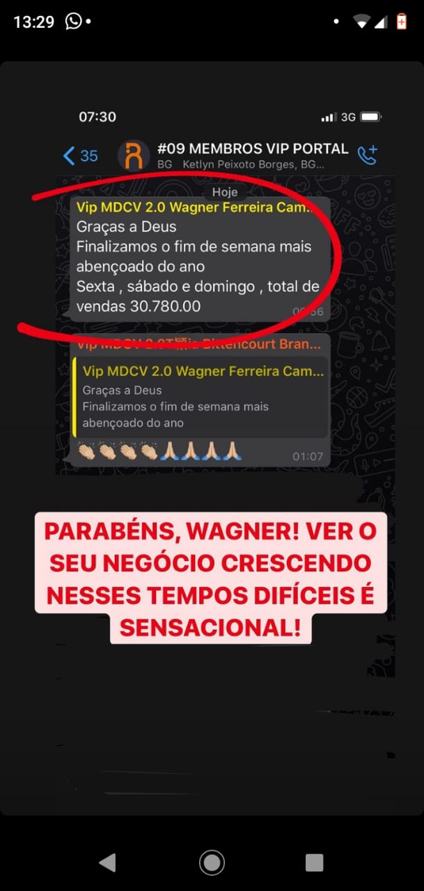 Depoimento Wagner - R$ 30.780 em um fim de semana